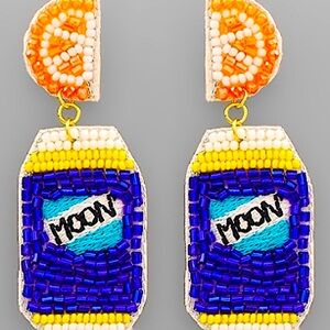 🆕🌿💙TREASURE: BLUE MOON Seed Bead Earrings